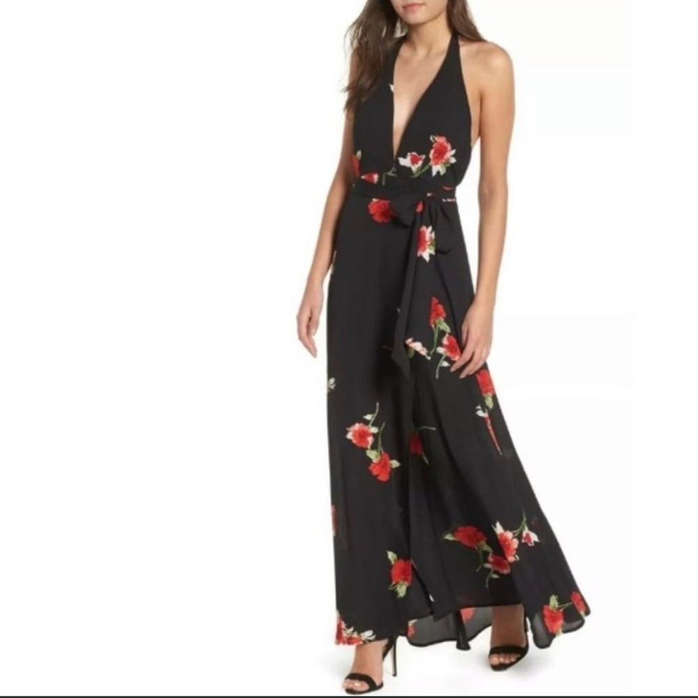 Leith Dresses Wrap Halter Maxi Dress